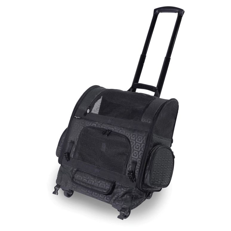 インコ 小鳥 バード トラベルキャリアー Gen7Pets Dog Carrier - Medium Black Roller Bag Pet Carrier 【並行輸入品】|MJ-MARKET