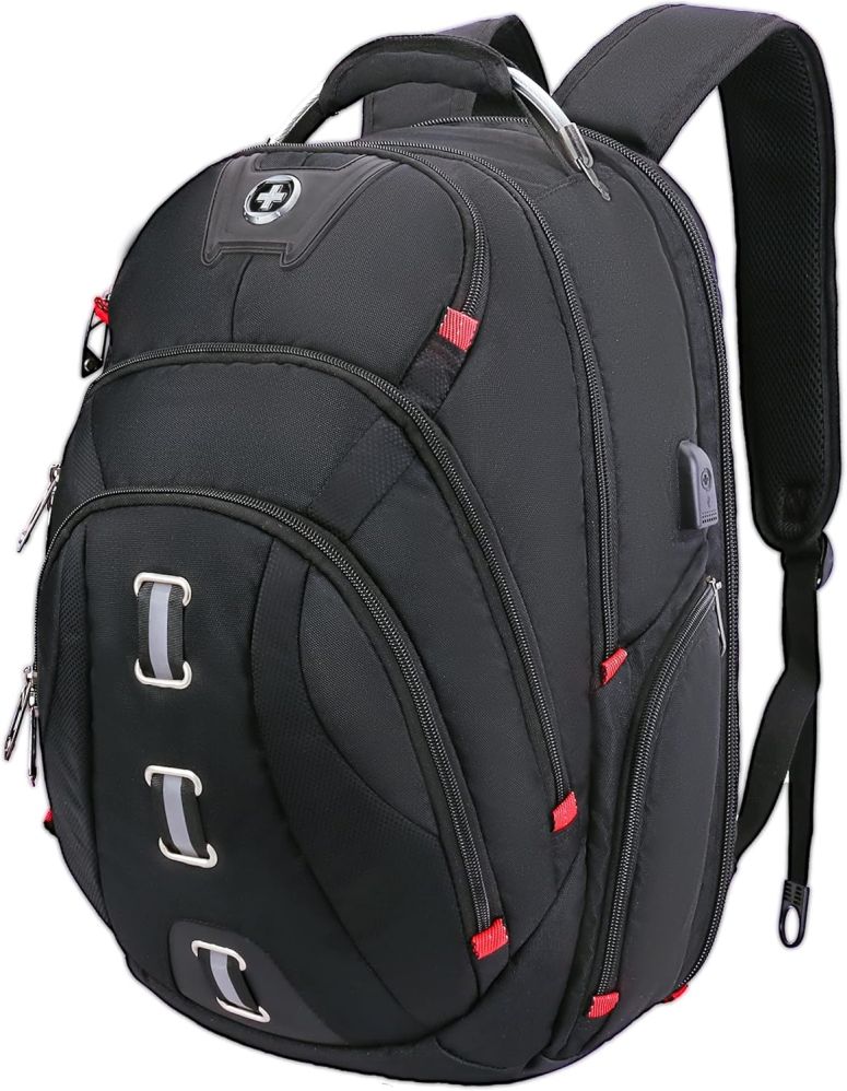 インコ 小鳥 バード トラベルキャリアー Swissdigital Design Travel Laptop Backpack, College Backpack For men with USB Charging Port Smart Bag with RFID Fits 15.6 Inch Notebook (PIXEL SD857) 【並行輸入品】 21,910円