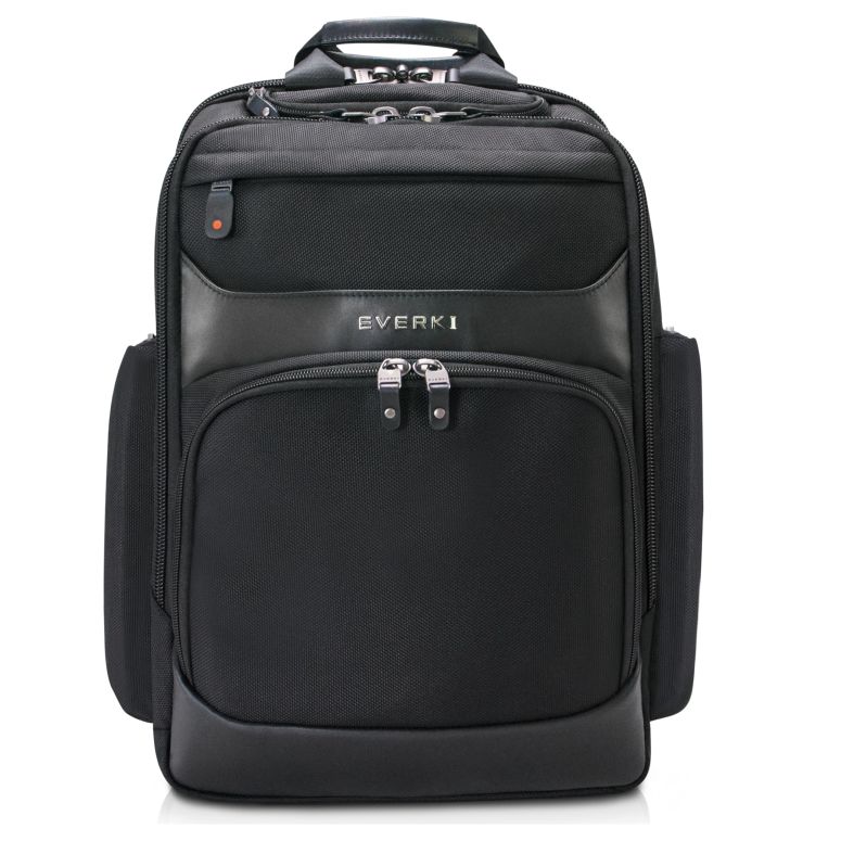 インコ 小鳥 バード トラベルキャリアー Everki Onyx Premium Business Executive Laptop Backpack - Ballistic Nylon and Leather Office Backpack Laptop Bag, Travel Friendly - Dedicated Compartment up to 17.3\
