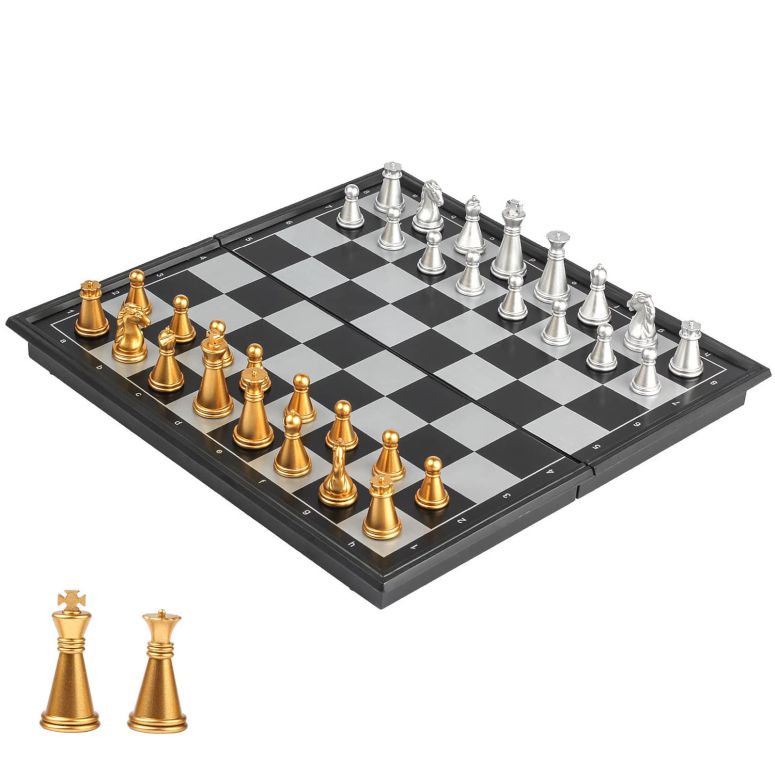チェス仕かける Mini Travel Chess Set Magnetic Vikutu 7.5 Inches Portable Small Folding Chess Board (Small) 【並行輸入品】 ファミリートイ・ゲーム-チェス-おもちゃ