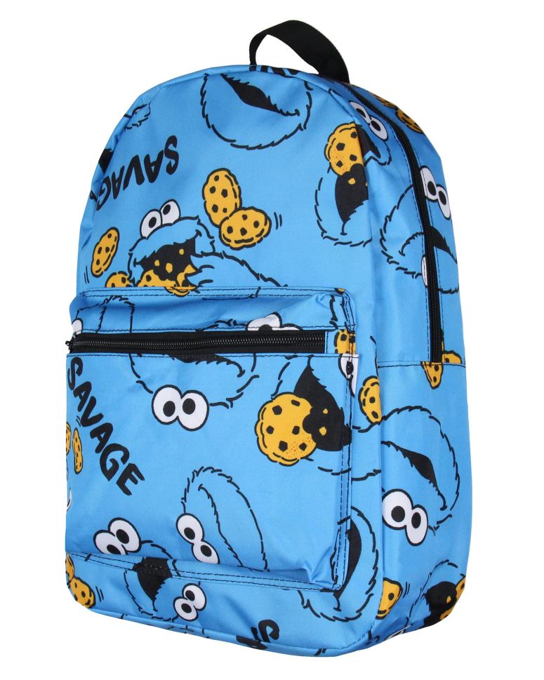 インコ 小鳥 バード トラベルキャリアー Sesame Street Backpack Cookie Monster Savage Laptop School Travel Backpack 【並行輸入品】
