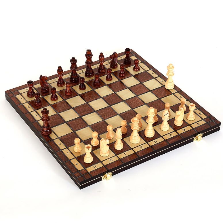 チェスセット LargeDeluxe 17-Inch Wooden Chess Set - Perfect for Adults and Beginners Handcrafted Unique Folding Design Board Games 【並行輸入品】