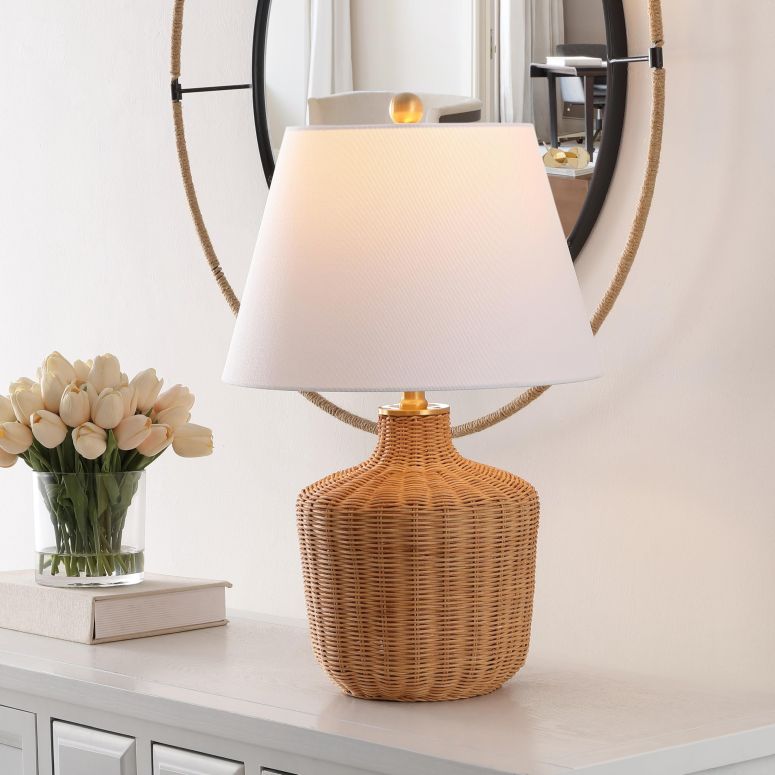 サファヴィヤ safavieh テーブルランプ サファビヤ サファヴィア SAFAVIEH Lighting Collection Saolia Natural 22-inch Table Lamp (LED Bulb Included) 【並行輸入品】