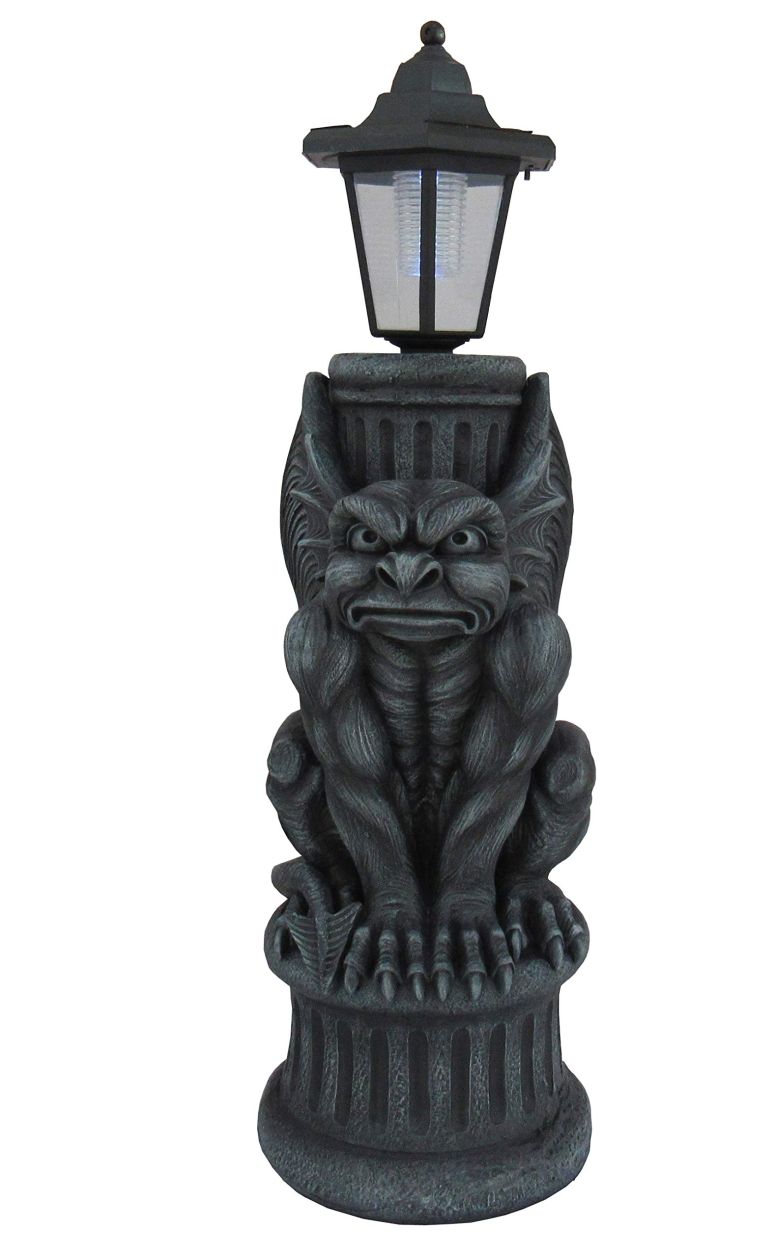 ガーデンライトLEDソーラーライト ソーラーパワー Glowing Grimace Guardian Gargoyle LED Solar Light - Majestic Gothic Decor Garden Statue - 20 Inches High - Adding Mystical Charm to Your Outdoor Sanctuary 【並行輸入品】