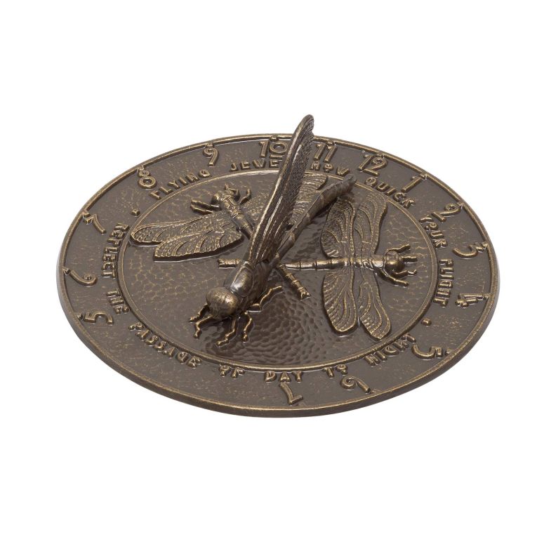 日時計 Whitehall Products Dragonfly Sundial, French Bronze 【並行輸入品】