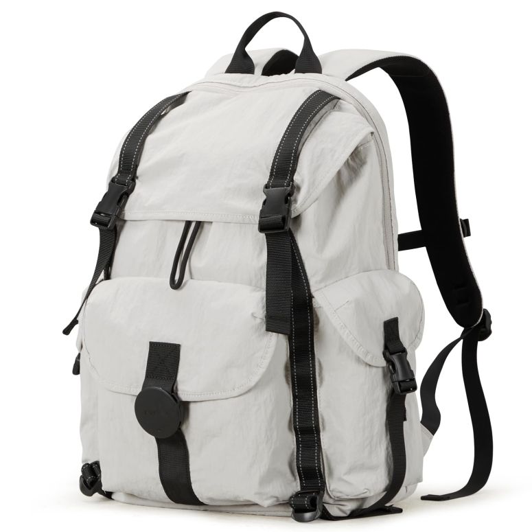 インコ 小鳥 バード トラベルキャリアー mixi Travel Backpack for Women Men, 18 Inch Carry On Laptop Backpack Flight Approved fits 16'' Laptop, Lightweight Waterproof Hiking Backpack Travel Outdoor Business Casual Daypack, Light Gray 【並行輸入品】