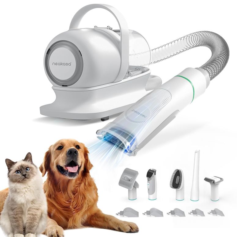 ペットバリカン neabot Neakasa P1 Pro Pet Grooming Kit & Vacuum Suction 99% Pet Hair, Professional Clippers with 5 Proven Grooming Tools for Dogs Cats and Other Animals 【並行輸入品】