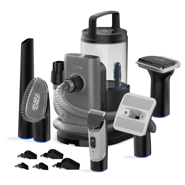 ペットバリカン FurMe Professional Pet Grooming Vacuum Kit - Cat & Dog Grooming Kit for Easy Pet Care at Home, Quiet & Safe Dog Hair Remover Machine with Brush, Clipper, Shedding & Cleaner Tools & 2L Canister 【並行輸入品】｜MJ-MARKET