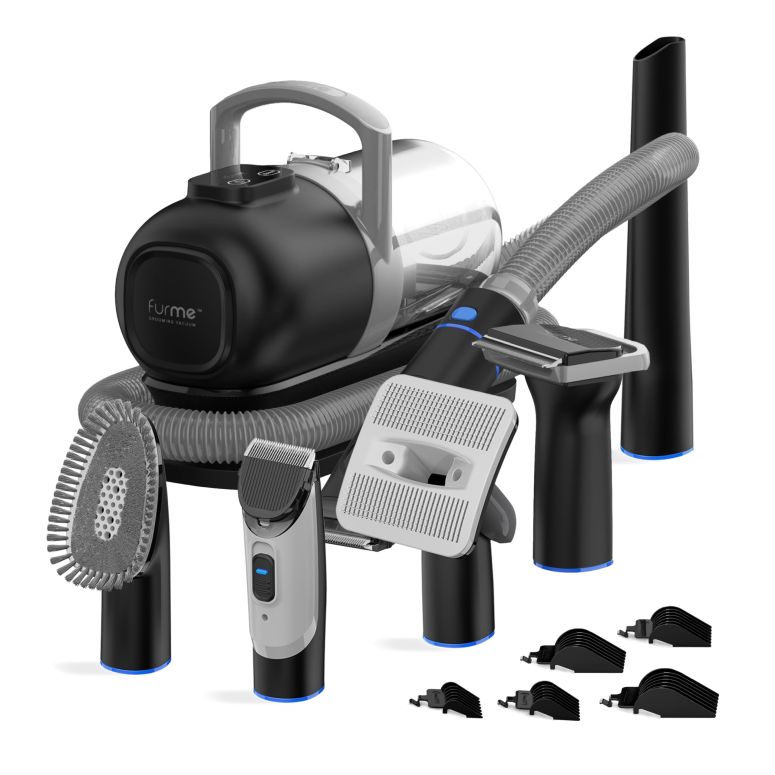 ペットバリカン FurMe Original Pet Grooming Vacuum Kit - Cat & Dog Grooming Kit for Easy Pet Care at Home, Quiet & Safe Dog Hair Remover Machine with Brush, Clipper, Shedding & Cleaner Tools & 1L Canister 【並行輸入品】｜MJ-MARKET