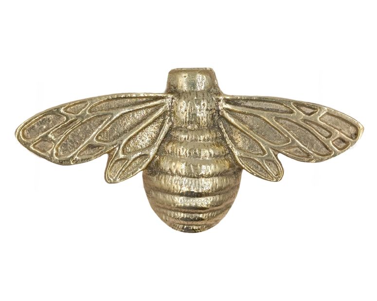 部屋の入り口ラッパー Solid Brass Bee Door Knocker,6.3 Inches Wide,3.5 inches Tall (Polished Brass) 【並行輸入品】