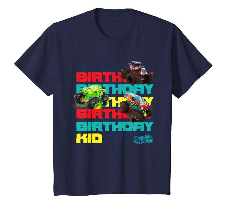 ホットウィール モンスタートラック Kids Hot Wheels Monster Trucks - Birthday Kid Crash Zone T-Shirt 【並行輸入品】|MJ-MARKET