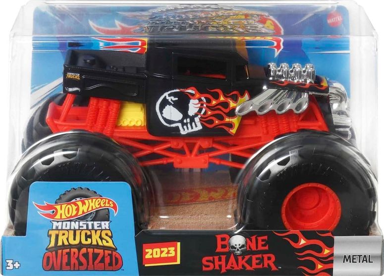 ホットウィール モンスタートラック Hot Wheels Monster Trucks Oversized Bone Shaker 1:24 Scale Die-cast 【並行輸入品】