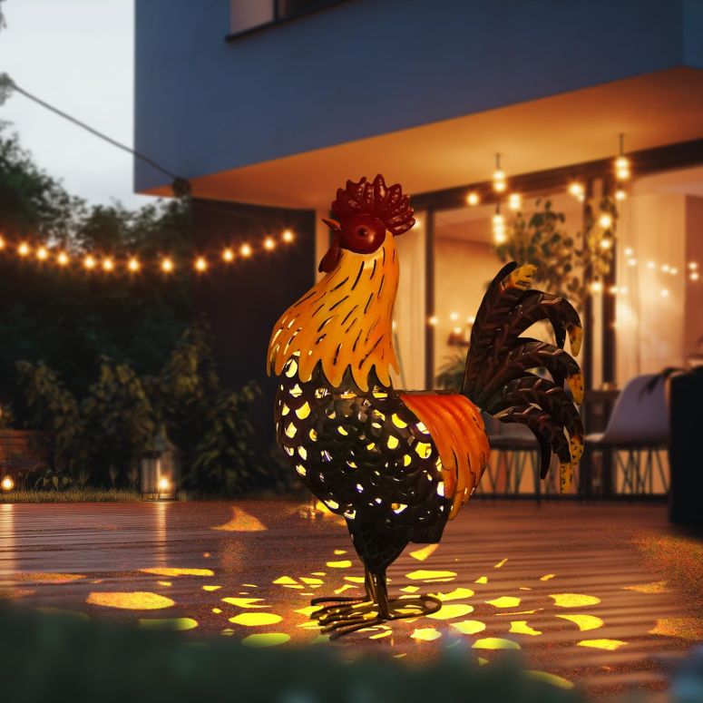 ガーデンライトLEDソーラーライト ソーラーパワー LIFFY Metal Chicken Yard Decor, 20\
