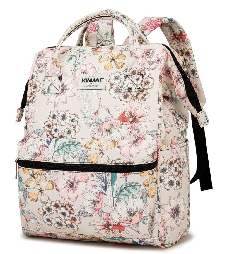 インコ 小鳥 バード トラベルキャリアー Kinmac Wide Open Style Laptop Backpack for Laptop Up to 15.6 Inch Men Women Travel Outdoor Backpack (Floral) 【並行輸入品】