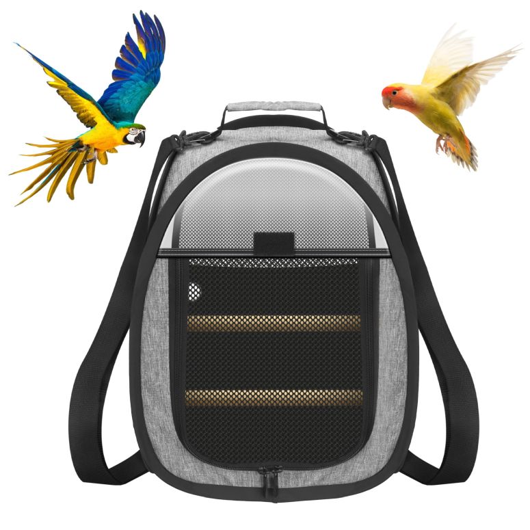 インコ 小鳥 バード トラベルキャリアー Akinerri Birds Travel Carrier, Small Bird Travel Bag, Transparent Breathable Travel Cage Bird Parrot Carrier, Include Perch and Bottom Tray 【並行輸入品】｜MJ-MARKET 19,080円