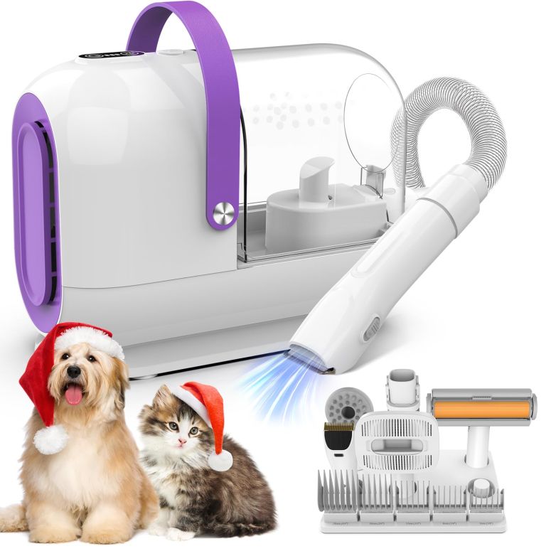 ペットバリカン Homeika Pro Dog Grooming Kit&Vacuum, 3L Pet Grooming Vacuum 99% Pet Hair Suction, 5 Pet Grooming Tools, 5 Combs, Quiet Pet Vacuum Groomer with Hair Roller, Massage Nozzle for Shedding Dogs, Cats 【並行輸入品】｜MJ-MARKET