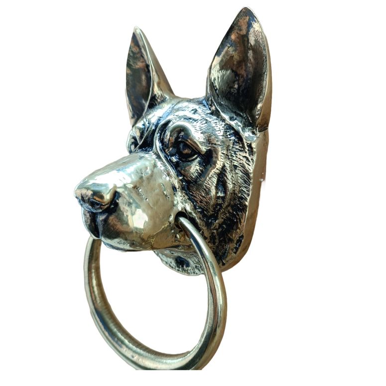 部屋の入り口ラッパー Anatolica German Shepherd Dog Door Knocker, 6.5 inches,Solid Brass, UnlacqueredFinish (Antique Brass) 【並行輸入品】
