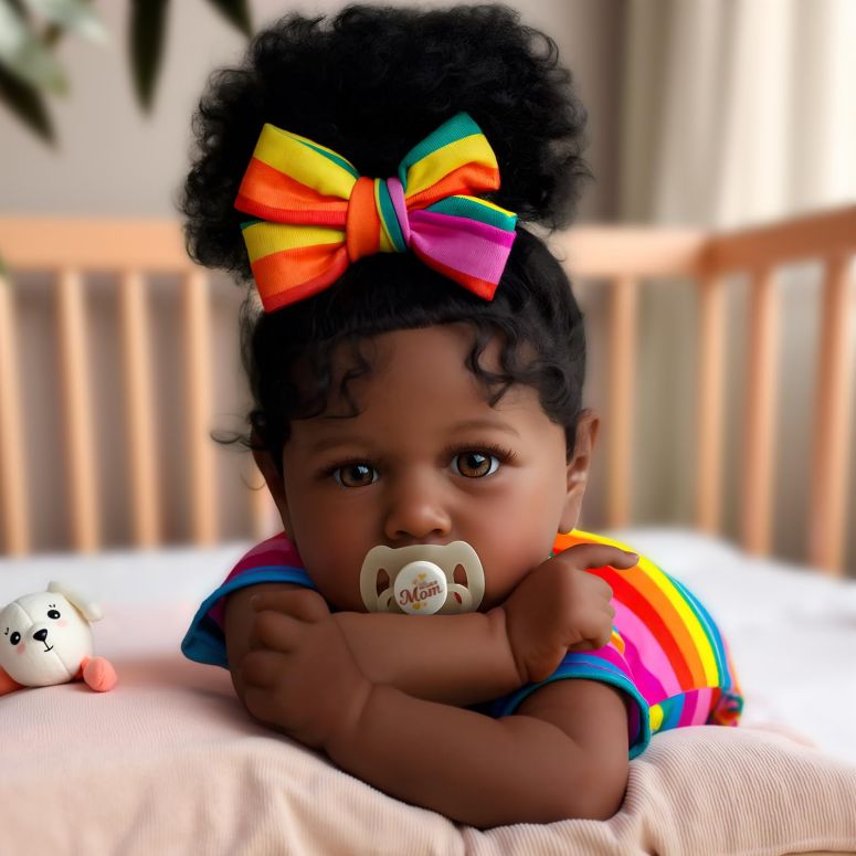 臨床教育 リアル ベビードール 新生児人形 JIZHI Reborn Baby Dolls Black - Lifelike Soft Body African American Realistic-Newborn Girl Doll 20 Inch Best Birthday Gift Set and Toy Accessories Gift for Kids Age 3 【並行輸入品】