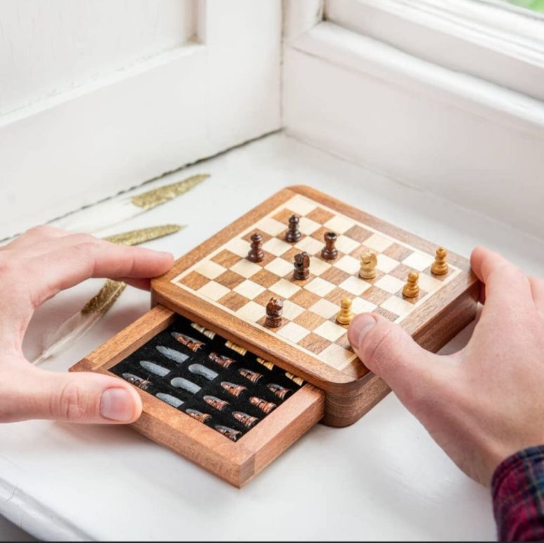 チェス仕かける Star Handmade Personalised Luxury Chess Set-Mens Personalised Gift- Magnetic Wooden Chess Set- Travel Chess- Games for him - Birthday Chess Gift- (7 Inches) 【並行輸入品】 チェス-おもちゃ