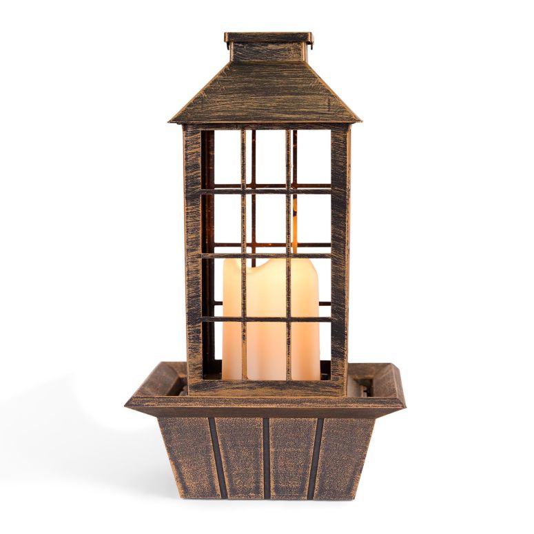 卓上 噴水 滝のオブジェ テーブルトップファウンテン インテリア噴水 Zingz & Thingz Water Feature Tabletop Fountain Candle Lantern, Decorative Light Home Decor, 13.5\