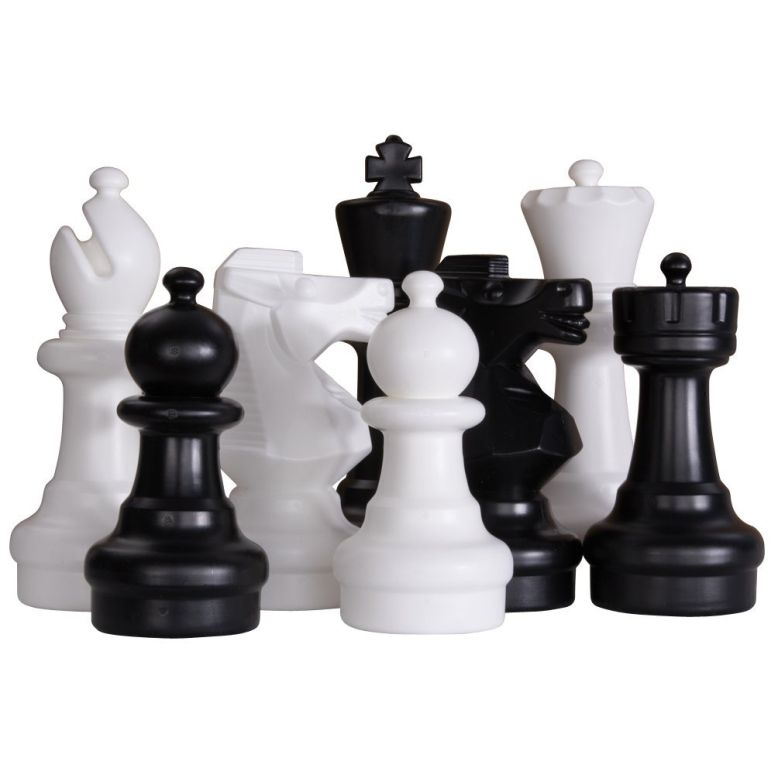 チェス仕かける MegaChess Giant Plastic Chess Sets - Black and White - 5 Different Outdoor Giant Chess Sets from 1-Foot to 4 Feet Tall (12 inch King) 【並行輸入品】 ファミリートイ・ゲーム-チェス-おもちゃ