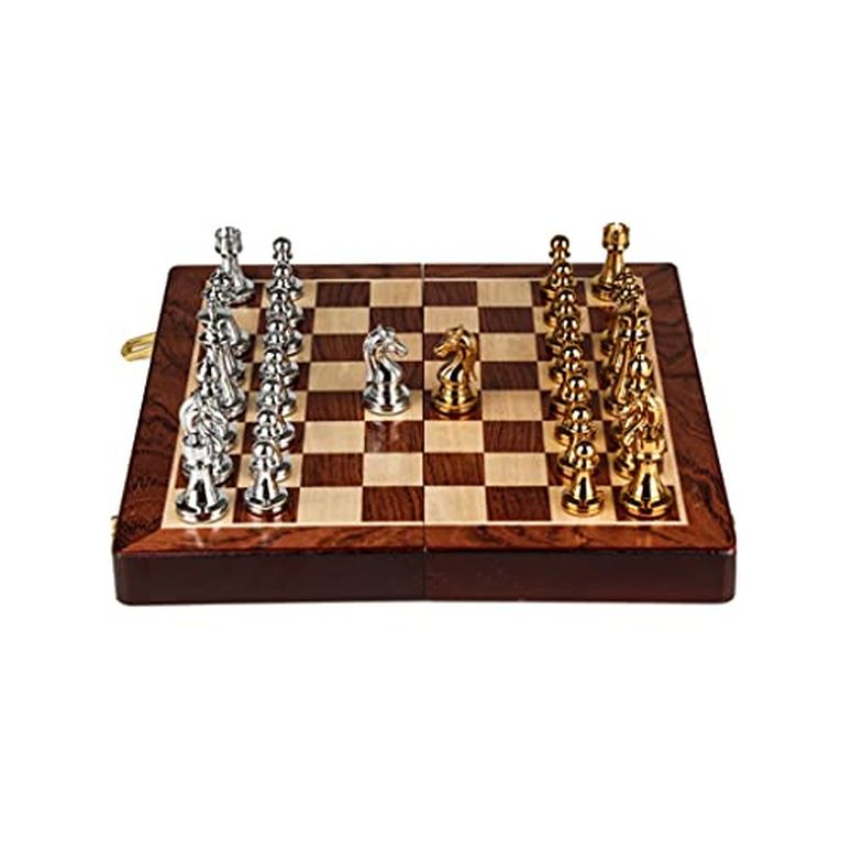 チェス仕かける YKHB Chess Set,Wooden Chess Retro European Style Dedicated International Chess Gift Set Children Adult Beginner,11.8x11.8inch 【並行輸入品】 ファミリートイ・ゲーム-おもちゃ