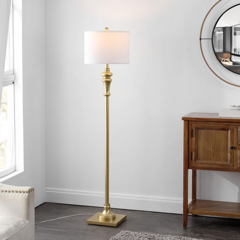 サファヴィヤ safavieh テーブルランプ サファビヤ サファヴィア SAFAVIEH Lighting Collection Norla Gold Farmhouse 61-inch Standing Floor Lamp (LED Bulb Included) 【並行輸入品】|MJ-MARKET