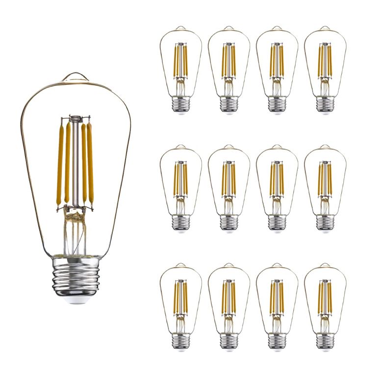 サファヴィヤ safavieh テーブルランプ サファビヤ サファヴィア winsaLED LED Light Bulbs 40 Watt Equivalent, 2700K Soft Warm Light Bulbs, 4W LED ST19 Edison Bulbs, 450LM, E26 Medium Base, High CRI 90+, Not Dimmable, Pack of 12 【並行輸入品】