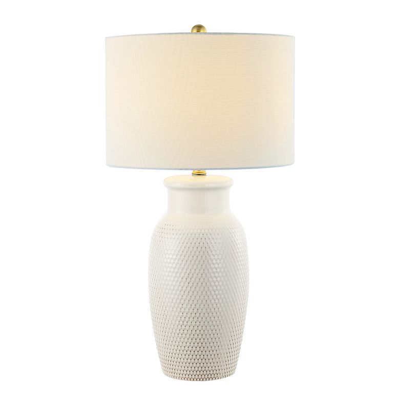 サファヴィヤ safavieh テーブルランプ サファビヤ サファヴィア SAFAVIEH Lighting Collection Norsi Modern Contemporary Ivory Ceramic 27-inch Bedroom Living Room Home Office Desk Nightstand Table Lamp (LED Bulb Included) 【並行輸入品】