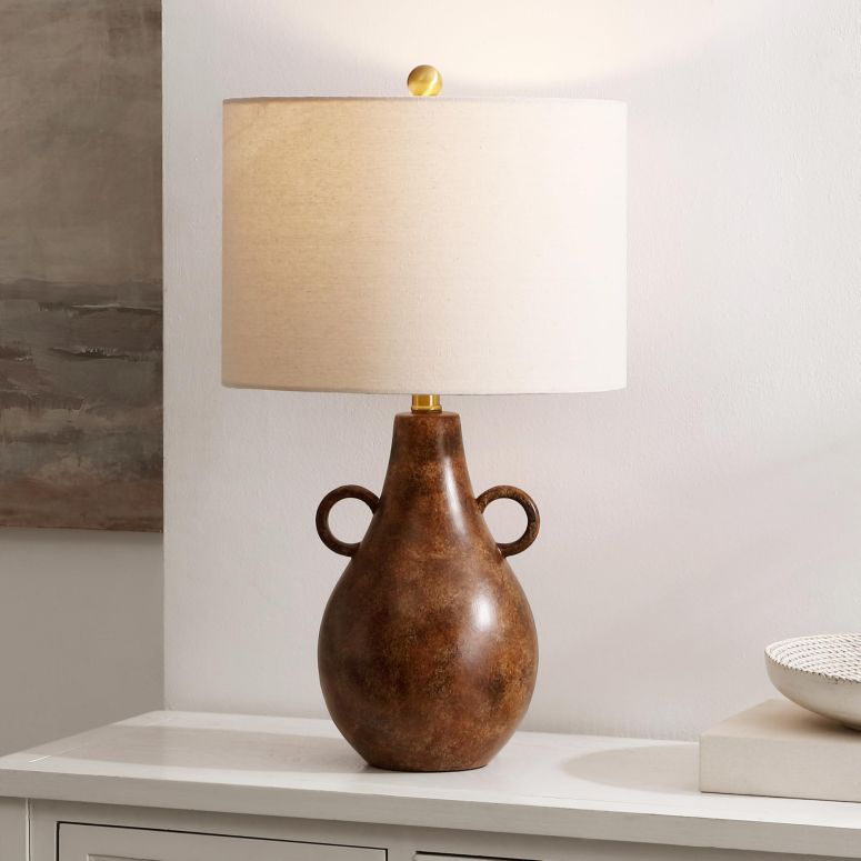 サファヴィヤ safavieh テーブルランプ サファビヤ サファヴィア SAFAVIEH Lighting Collection Shiloh Antique Brown/Brass Ceramic 25-inch Table Lamp (LED Bulb Included) 【並行輸入品】