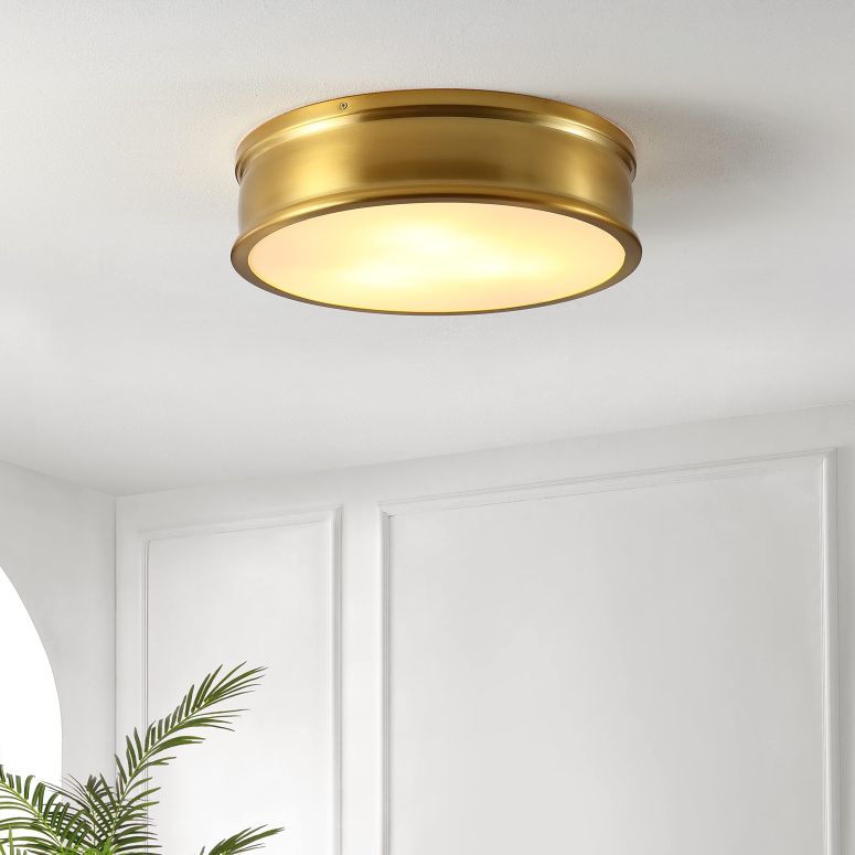 サファヴィヤ safavieh テーブルランプ サファビヤ サファヴィア SAFAVIEH Lighting Collection Adria Brass Flush Mount (LED Bulbs Included) 【並行輸入品】 34,190円