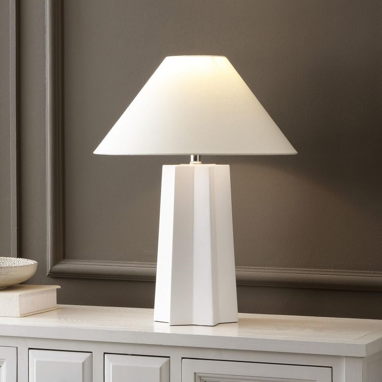サファヴィヤ safavieh テーブルランプ サファビヤ サファヴィア SAFAVIEH Lighting Collection Symone White Resin 22-inch Table Lamp (LED Bulb Included) 【並行輸入品】