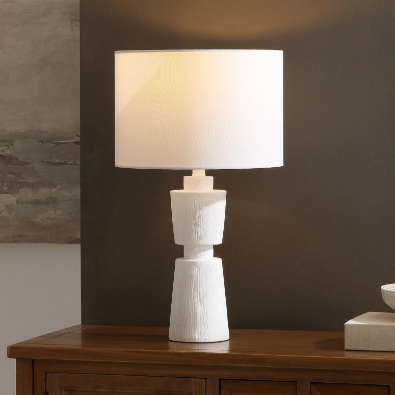 サファヴィヤ safavieh テーブルランプ サファビヤ サファヴィア SAFAVIEH Lighting Collection NICI White Resin 23-inch Table Lamp for Bedroom, Living Room, Home Office, Desk, Nightstand (LED Bulb Included) 【並行輸入品】
