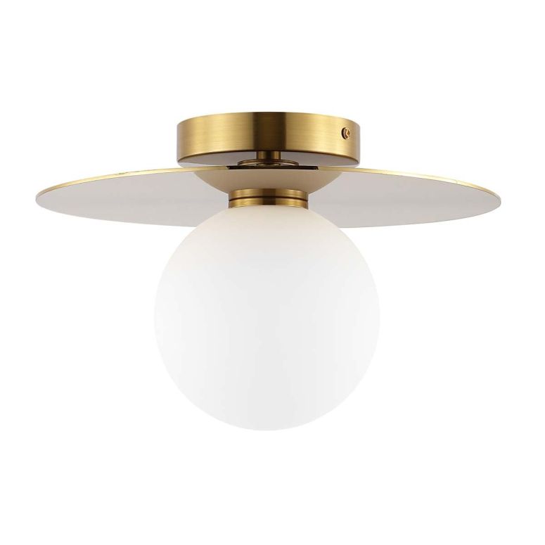 サファヴィヤ safavieh テーブルランプ サファビヤ サファヴィア SAFAVIEH Lighting Collection Finlay Gold Orb Flush Mount (LED Bulbs Included) 【並行輸入品】