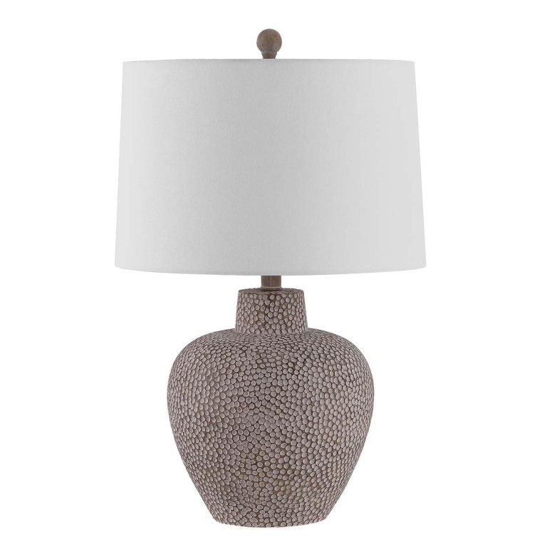 サファヴィヤ safavieh テーブルランプ サファビヤ サファヴィア SAFAVIEH Lighting Collection Kei Modern Grey 24-inch Bedroom Living Room Home Office Desk Nightstand Table Lamp (LED Bulb Included) 【並行輸入品】
