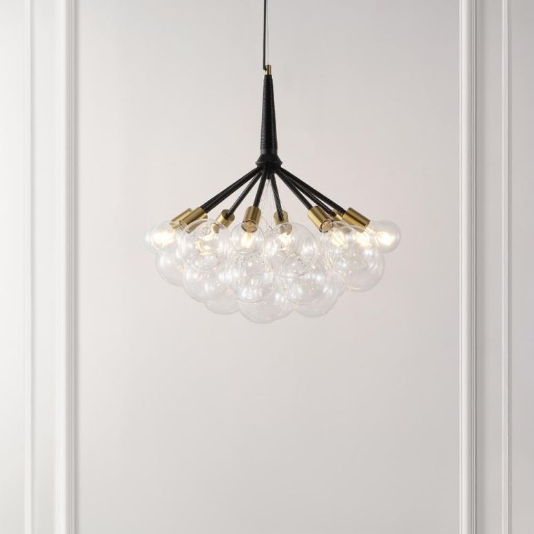 サファヴィヤ safavieh 速見表照明ランプ サファビヤ サファヴィア SAFAVIEH Lighting Collection Novellia Modern Black/Gold 8-Light Adjustable Chandelier Light Fixture, Ideal for Dining Room, Living Room \u0026 Kitchen (LED Bulbs Included) 【並行輸入品】