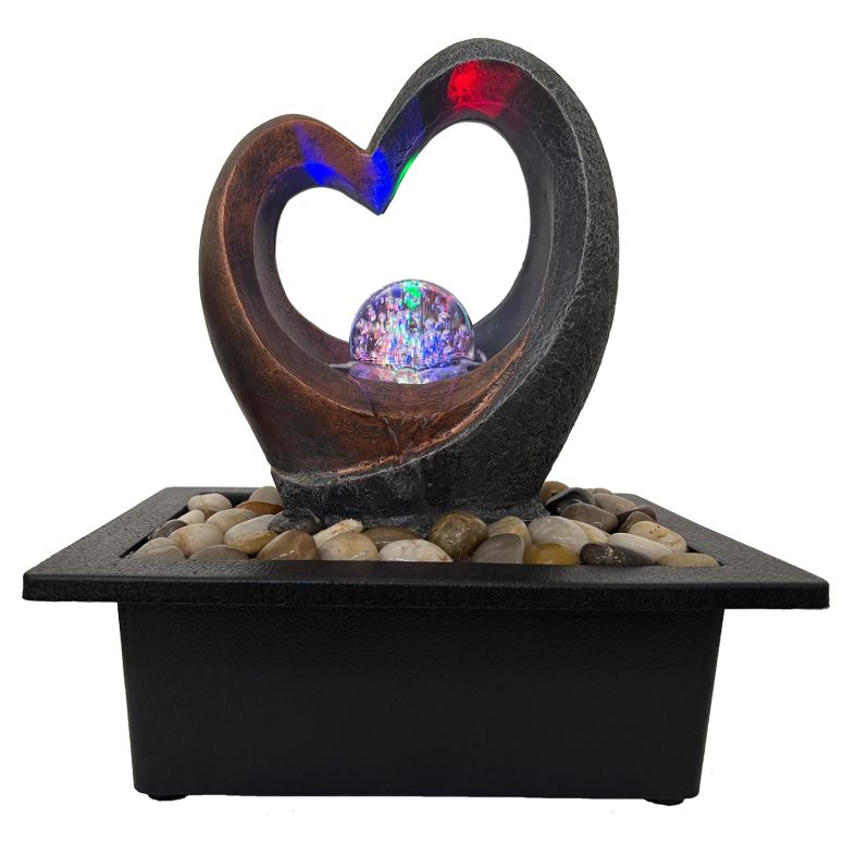 卓上 噴水 滝のオブジェ テーブルトップファウンテン インテリア噴水 Spinning Orb Rock Cascading Tabletop Fountain, Zen Meditation Indoor Waterfall Feature with ON/Off Switch, Waterfall Fountain with LED Light for Home Office Bedroom 【並行輸入品】