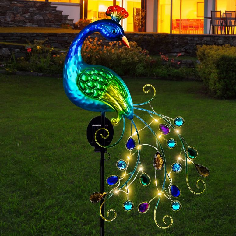 ガーデンライトLEDソーラーライト ソーラーパワー DREAMSOUL Metal Peacock Garden Solar Lights Outdoor Decorative Garden Stake Lights- Waterproof Peacock Solar Landscape LED Path Light Patio Yard Lawn Outside Decoration 【並行輸入品】｜MJ-MARKET