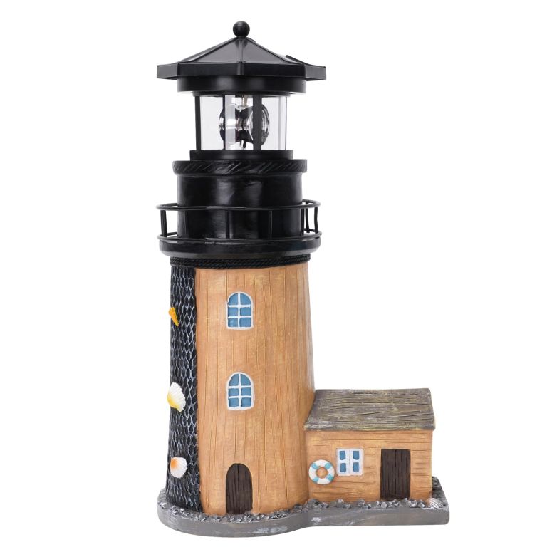 ガーデンライトLEDソーラーライト ソーラーパワー ROSYCOUD Solar Lighthouse with Rotating Beacon,11.1" Outdoor Garden Lighthouse Decor,Waterproof Statue Light House Lamp for Yard Lawn Patio Gifts 【並行輸入品】｜MJ-MARKET