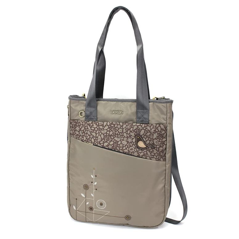 インコ 小鳥 バード トラベルキャリアー CHALA CV-Venture Zip-Around Tote - RFID Protected Expandable Shoulder Purse Tote Bag with Detachable Crossbody Strap - Bird - khaki 【並行輸入品】