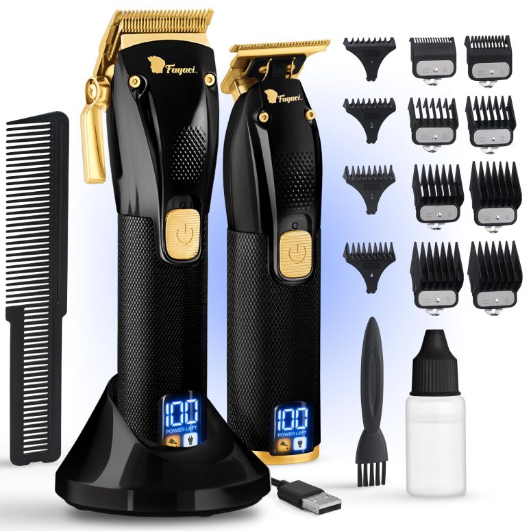 ペットバリカン Fagaci Professional Hair Clippers for Men Set Turbo Power with Precise Cutting, Barber Clippers for Hair Cutting, Cordless Hair Clippers and Trimmers Set, Maquina de Cortar Cabello, Haircut Barber Kit 【並行輸入品】