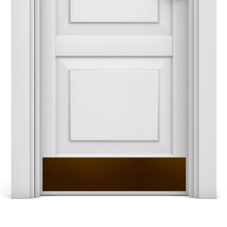 ドアノッカー Deck The Door - Door Kick Plate - Elegant Accent & Durable Protection - Anodized Aluminum - Includes Easy Self-Adhesive - 6x34\