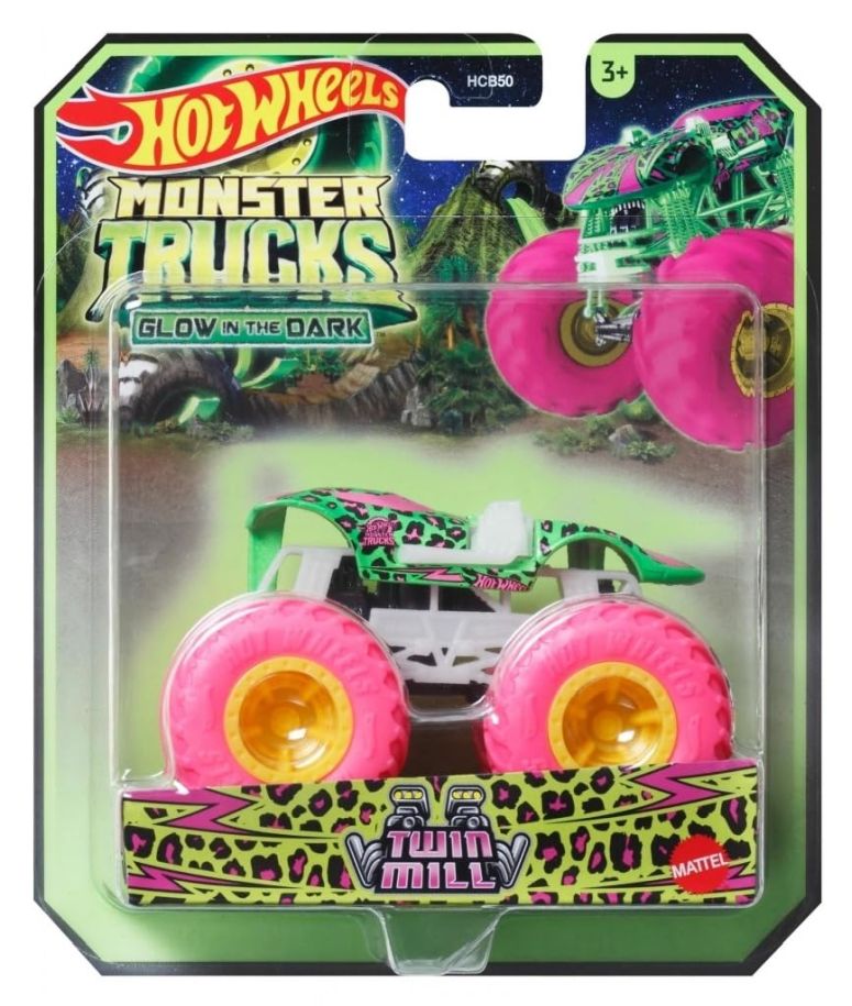ホットウィール モンスタートラック Hot Wheels Monster Trucks Glow in The Dark 1:64 Scale Trucks Twin Mill 2024 【並行輸入品】｜MJ-MARKET
