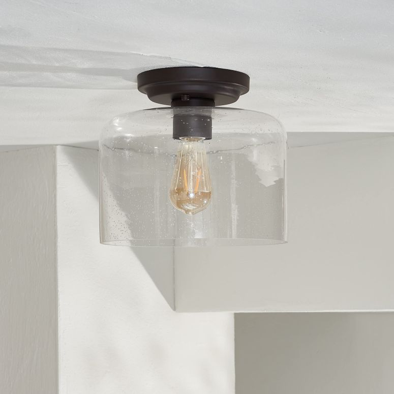 サファヴィヤ safavieh テーブルランプ サファビヤ サファヴィア SAFAVIEH Lighting Collection Rianne Farmhouse Black Flush Mount (LED Bulb Included) 【並行輸入品】