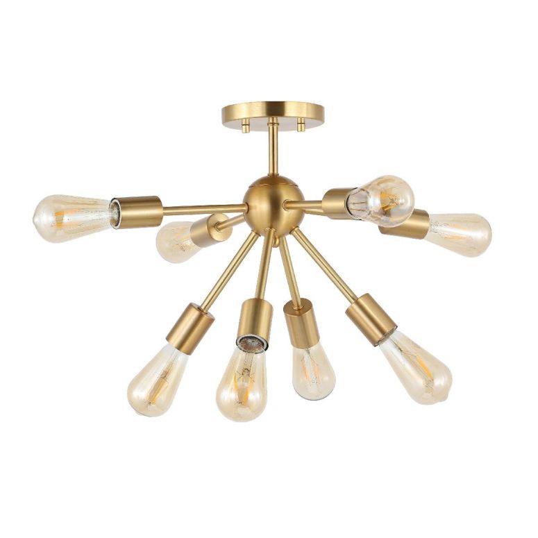 サファヴィヤ safavieh テーブルランプ サファビヤ サファヴィア SAFAVIEH Lighting Collection Gannet Sputnik Retro Brass Flush Mount (LED Bulbs Included) 【並行輸入品】