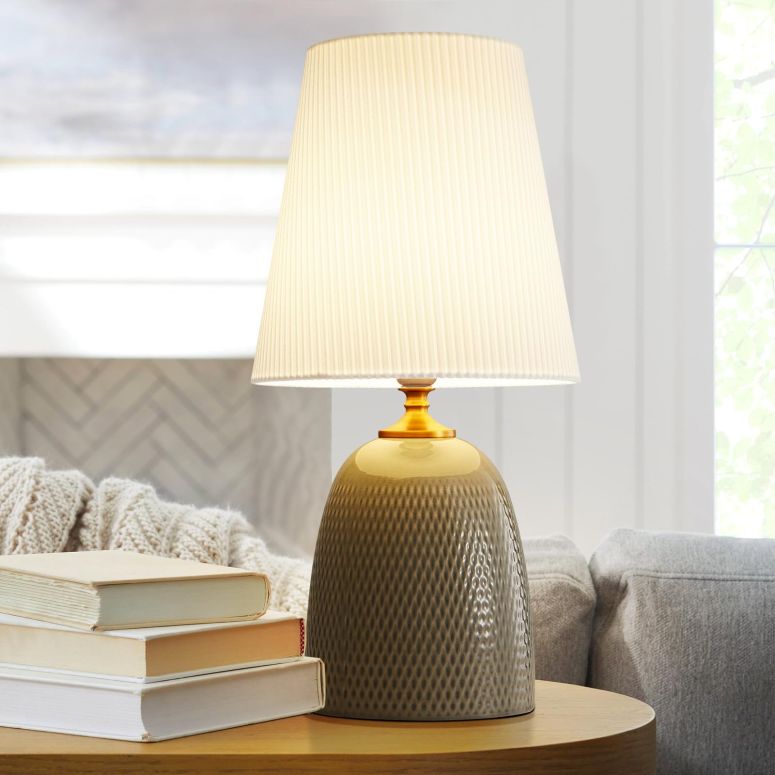 サファヴィヤ safavieh テーブルランプ サファビヤ サファヴィア Waikmdv Gray Textured Ceramic Table Lamps 22.75\