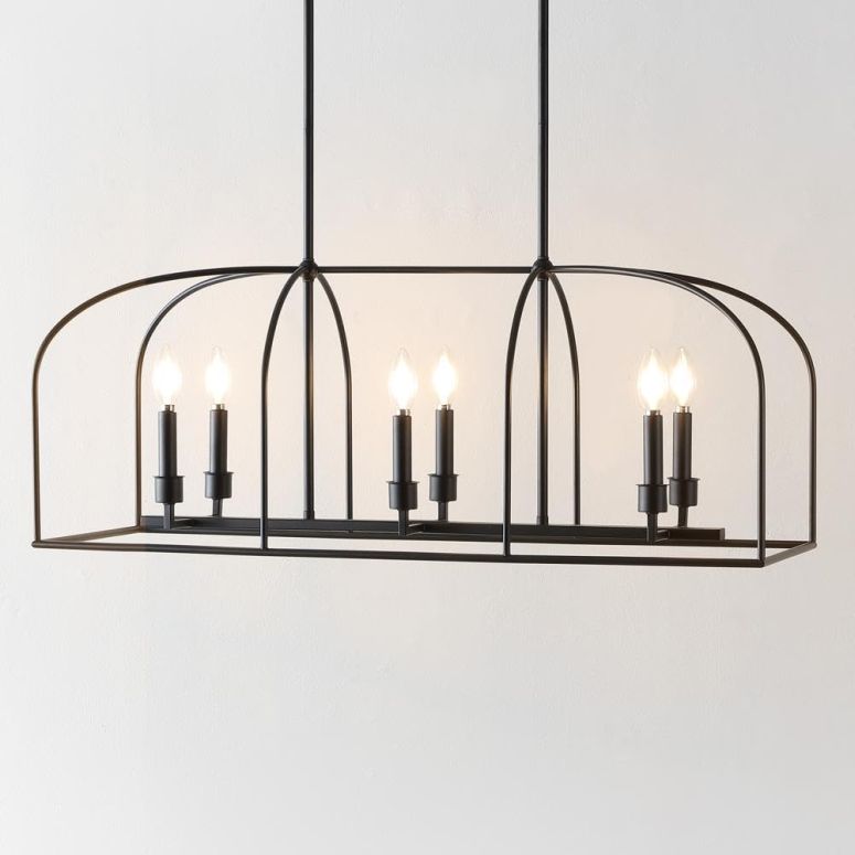 サファヴィヤ safavieh テーブルランプ サファビヤ サファヴィア SAFAVIEH Lighting Collection Bryndan Black 6-Light Adjustable Chandelier Linear Light Fixture, Ideal for Dining Room, Kitchen Island, Foyer, Entryway (LED Bulbs Included) 【並行輸入品】