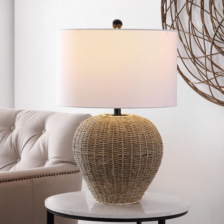 サファヴィヤ safavieh テーブルランプ サファビヤ サファヴィア SAFAVIEH Lighting Collection Firth Rattan 26-inch Table Lamp (LED Bulb Included) 【並行輸入品】