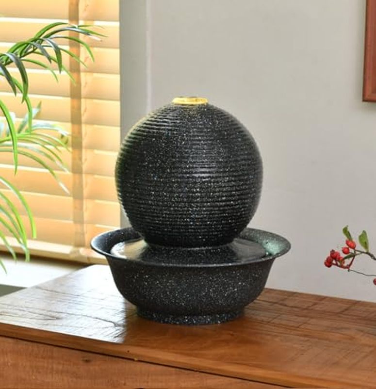 卓上 噴水 滝のオブジェ テーブルトップファウンテン インテリア噴水 Tabletop Water Fountain, Waterfall Fountain with LED Lights Suitable for Office and House Decor House ,Warming Gifts New Home(2729) 【並行輸入品】