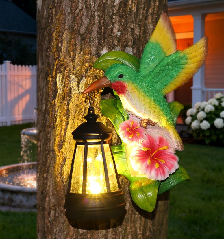 ガーデンライトLEDソーラーライト ソーラーパワー CIKOUBE Solar Garden Outdoor Decor Hummingbird Statues, Hummingbird Solar Lights Garden Decor for Outside Yard Tree Wall Gate Balcony, Unique Gifts for Women Mom 【並行輸入品】
